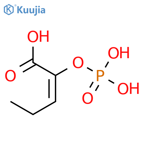 2-Pentenoic acid, 2-(phosphonooxy)- structure