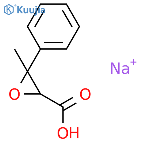 2-Oxiranecarboxylicacid, 3-methyl-3-phenyl-, sodium salt (1:1) structure