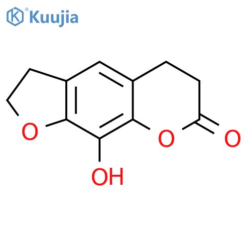 7H-Furo[3,2-g][1]benzopyran-7-one, 2,3,5,6-tetrahydro-9-hydroxy- structure