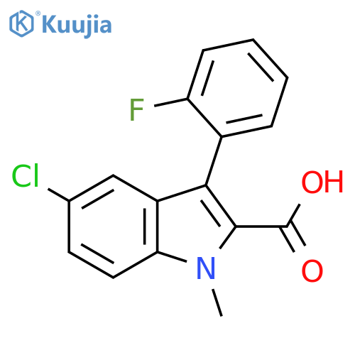 1H-Indole-2-carboxylic acid, 5-chloro-3-(2-fluorophenyl)-1-methyl- structure
