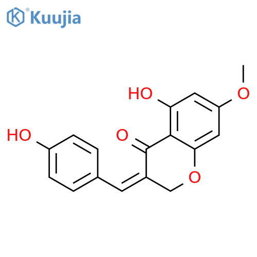 (E)-5-Hydroxy-3-(4-hydroxybenzylidene)-7-methoxychroman-4-one structure