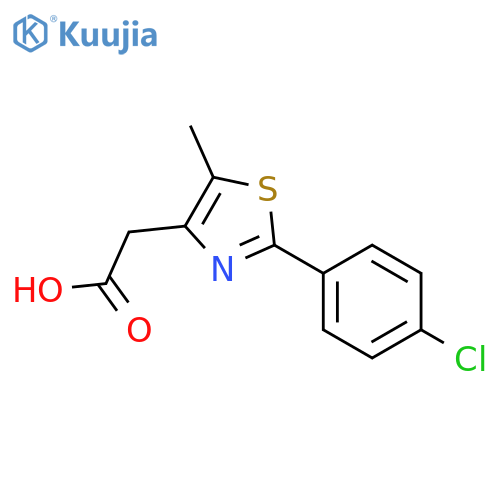 2-2-(4-Chlorophenyl)-5-methyl-1,3-thiazol-4-ylacetic acid structure
