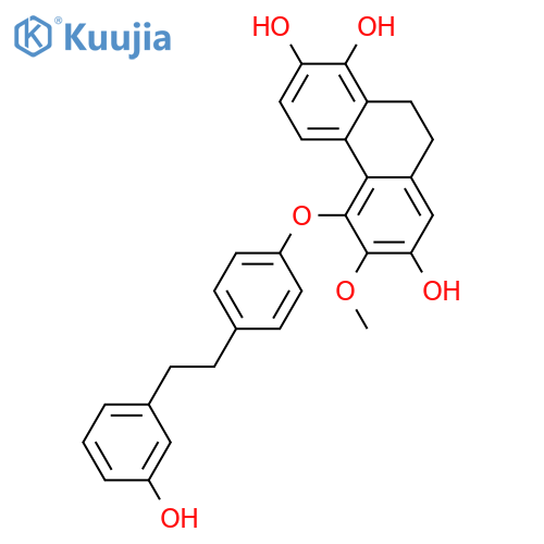 9,10-Dihydro-5-[4-[2-(3-hydroxyphenyl)ethyl]phenoxy]-6-methoxy-1,2,7-phenanthrenetriol structure