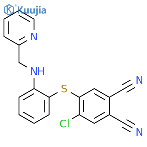 1,2-Benzenedicarbonitrile, 4-chloro-5-[[2-[(2-pyridinylmethyl)amino]phenyl]thio]- structure