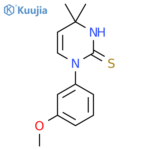 1-(3-Methoxyphenyl)-4,4-dimethyl-1,4-dihydropyrimidine-2-thiol structure