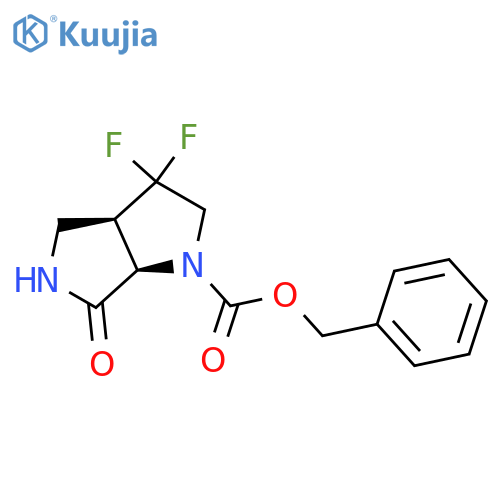 Benzyl cis-3,3-difluoro-6-oxo-3A,4,5,6A-tetrahydro-2H-pyrrolo[3,4-B]pyrrole-1-carboxylate structure