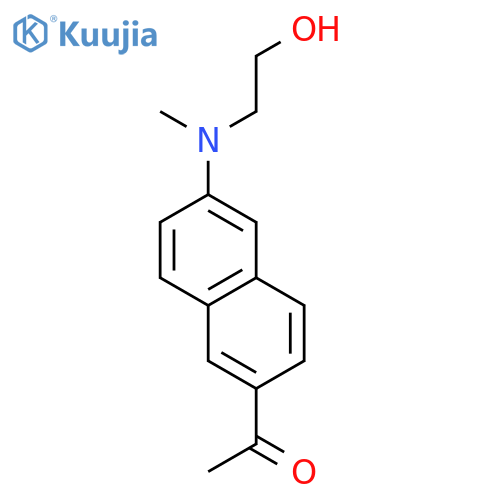 Ethanone, 1-[6-[(2-hydroxyethyl)methylamino]-2-naphthalenyl]- structure