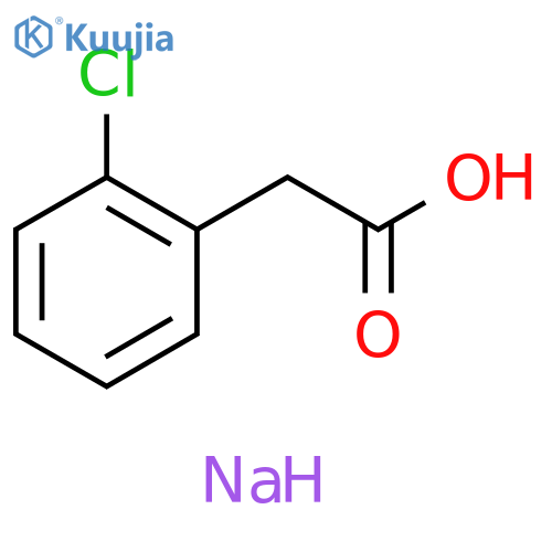 Benzeneacetic acid, 2-chloro-, sodium salt (1:1) structure