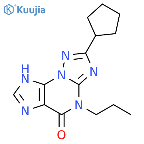 5H-[1,2,4]Triazolo[5,1-b]purin-5-one, 2-cyclopentyl-4,8-dihydro-4-propyl- structure