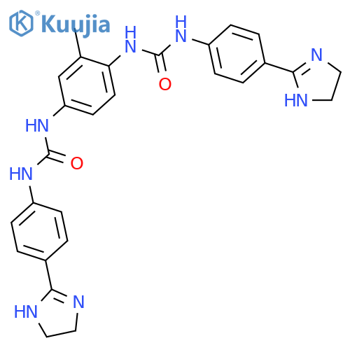 Urea,N,N''-(2-methyl-1,4-phenylene)bis[N'-[4-(4,5-dihydro-1H-imidazol-2-yl)phenyl]-,dihydrochloride (9CI) structure