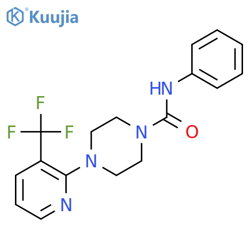 1-Piperazinecarboxamide, N-phenyl-4-[3-(trifluoromethyl)-2-pyridinyl]- structure