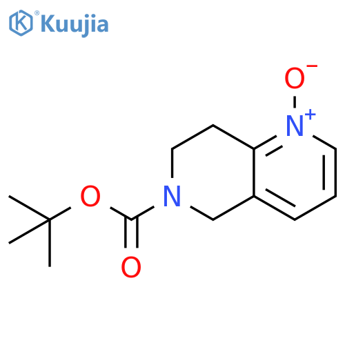1,6-Naphthyridine-6(5H)-carboxylic acid, 7,8-dihydro-, 1,1-dimethylethyl ester, 1-oxide structure