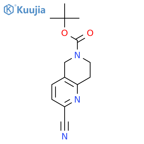 tert-Butyl 2-Cyano-7,8-dihydro-5H-1,6-naphthyridine-6-carboxylate structure