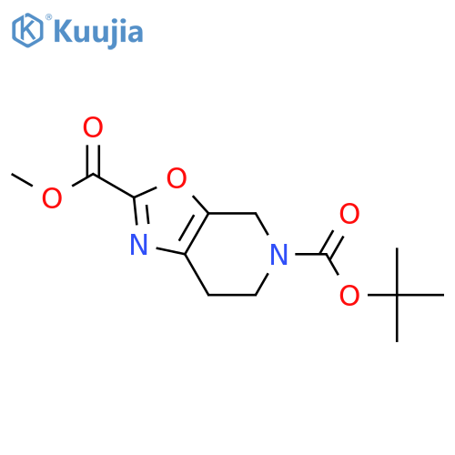 5-tert-butyl 2-methyl 4H,5H,6H,7H-[1,3]oxazolo[5,4-c]pyridine-2,5-dicarboxylate structure
