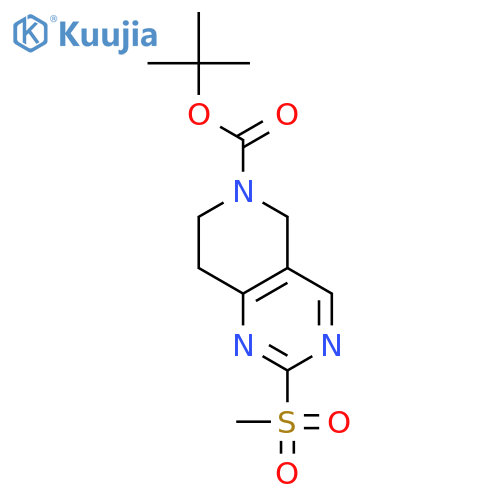 tert-butyl 2-methanesulfonyl-5H,6H,7H,8H-pyrido[4,3-d]pyrimidine-6-carboxylate structure