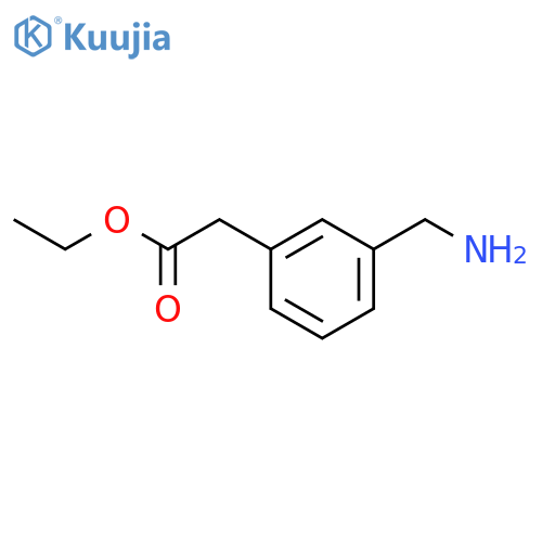 Benzeneacetic acid,3-(aminomethyl)-, ethyl ester structure