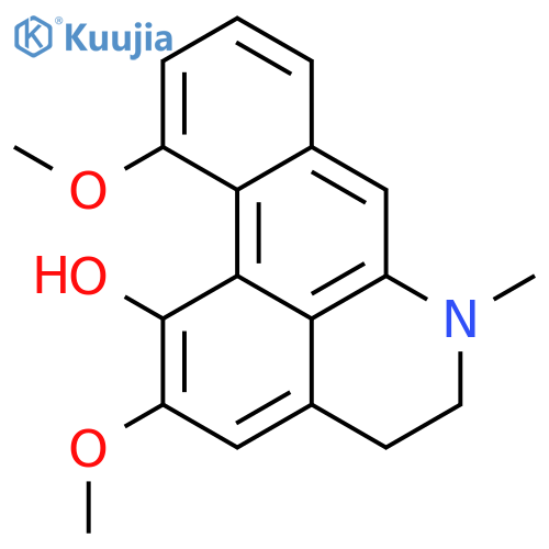 2,11-dimethoxy-6-methyl-5,6-dihydro-4H-dibenzo[de,g]quinolin-1-ol structure