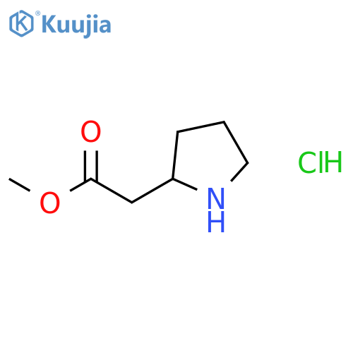 methyl 2-[(2S)-pyrrolidin-2-yl]acetate hydrochloride structure