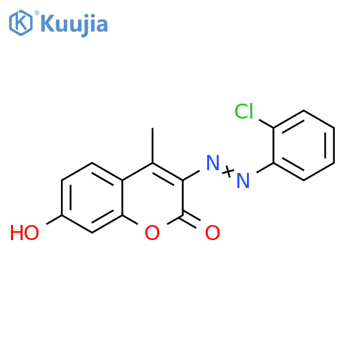 2H-1-Benzopyran-2-one, 3-[2-(2-chlorophenyl)diazenyl]-7-hydroxy-4-methyl- structure