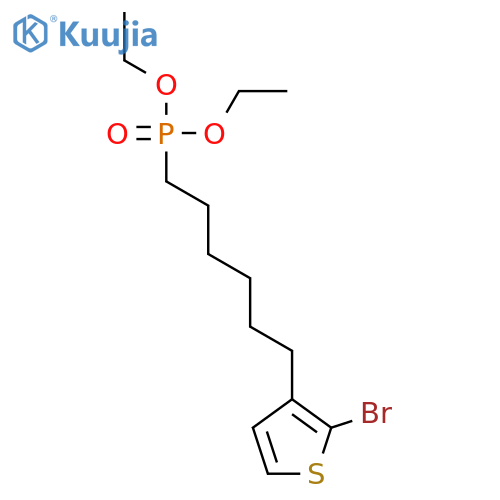Phosphonic acid, [6-(2-bromo-3-thienyl)hexyl]-, diethyl ester structure