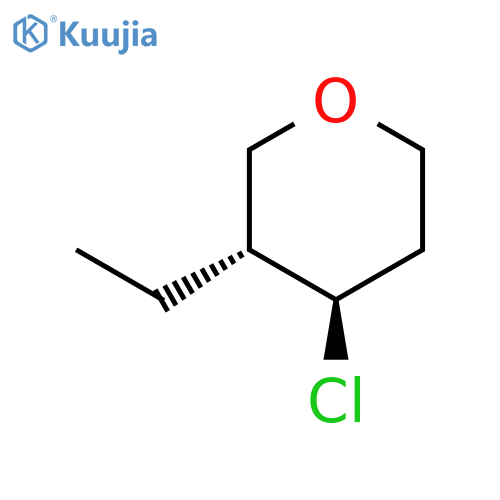 2H-PYRAN, 4-CHLORO-3-ETHYLTETRAHYDRO-, TRANS- structure