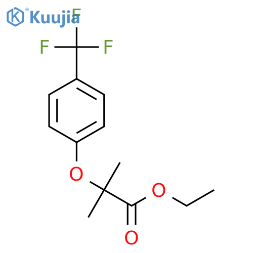 Propanoic acid,2-methyl-2-[4-(trifluoromethyl)phenoxy]-, ethyl ester structure