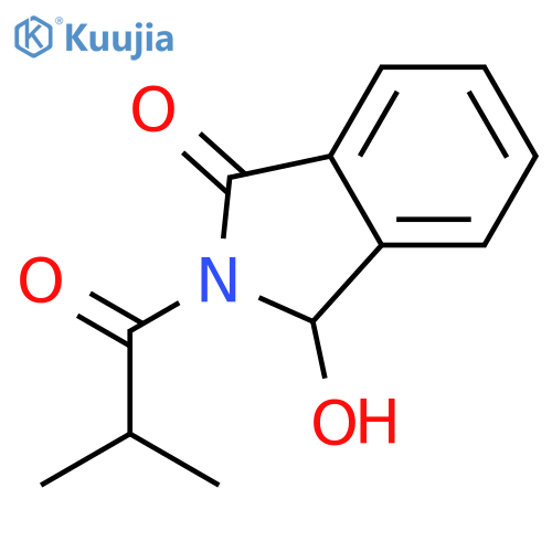 1H-Isoindol-1-one, 2,3-dihydro-3-hydroxy-2-(2-methyl-1-oxopropyl)- structure