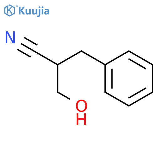 2-Benzyl-3-hydroxypropanenitrile structure