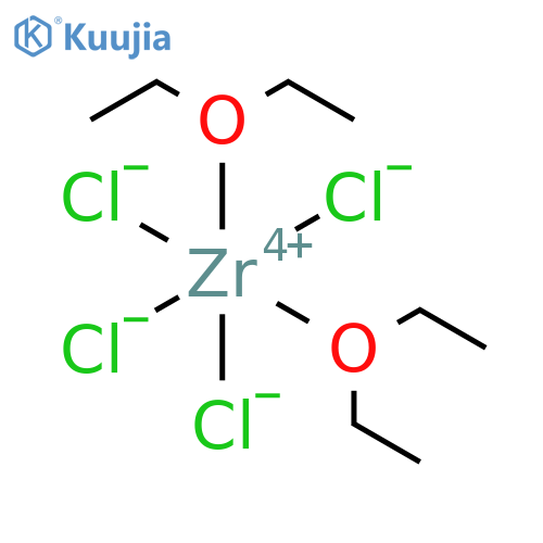 Zirconium, tetrachlorobis[1,1'-oxybis[ethane]]- structure