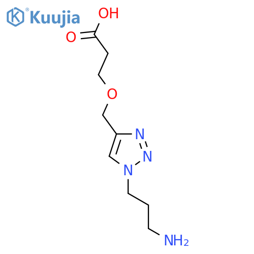3-{1-(3-aminopropyl)-1H-1,2,3-triazol-4-ylmethoxy}propanoic acid structure