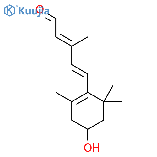 (2E,4E)-5-[(4R)-4-hydroxy-2,6,6-trimethylcyclohex-1-enyl]-3-methylpenta-2,4-dienal structure