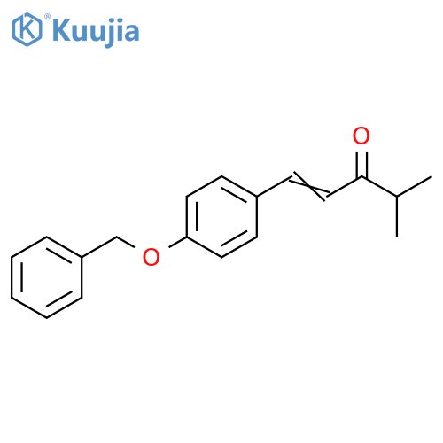 (E)-1-(4-(benzyloxy)phenyl)-4-methylpent-1-en-3-one structure