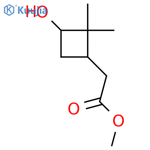 Methyl 2-(3-hydroxy-2,2-dimethylcyclobutyl)acetate structure