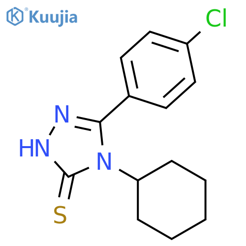 3H-1,2,4-Triazole-3-thione, 5-(4-chlorophenyl)-4-cyclohexyl-2,4-dihydro- structure