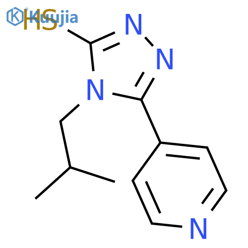 4-(2-Methylpropyl)-5-(pyridin-4-yl)-4H-1,2,4-triazole-3-thiol structure