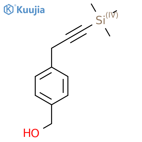{4-3-(trimethylsilyl)prop-2-yn-1-ylphenyl}methanol structure