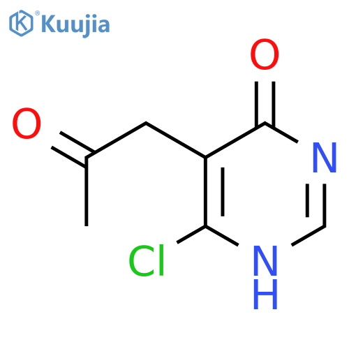 4(1H)-Pyrimidinone, 6-chloro-5-(2-oxopropyl)- structure