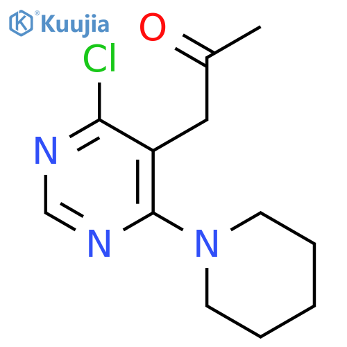 2-Propanone, 1-[4-chloro-6-(1-piperidinyl)-5-pyrimidinyl]- structure