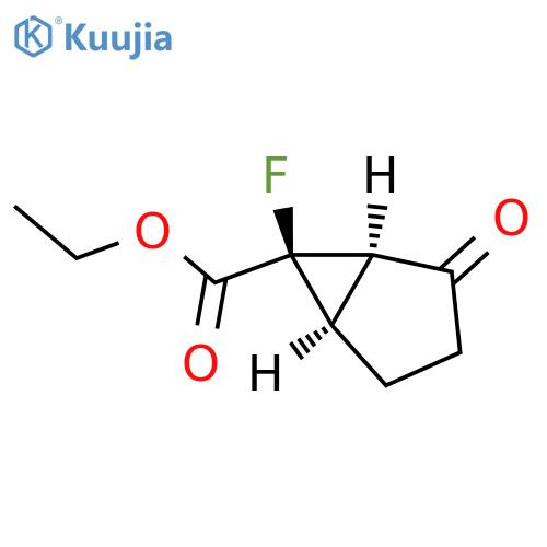 Bicyclo[3.1.0]hexane-6-carboxylic acid, 6-fluoro-2-oxo-, ethyl ester, (1R,5R,6R)- structure