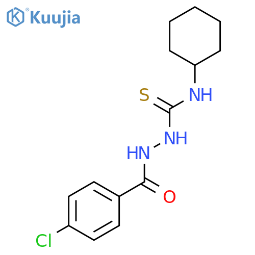 Benzoic acid, 4-chloro-, 2-[(cyclohexylamino)thioxomethyl]hydrazide structure