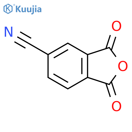 5-Isobenzofurancarbonitrile, 1,3-dihydro-1,3-dioxo- structure