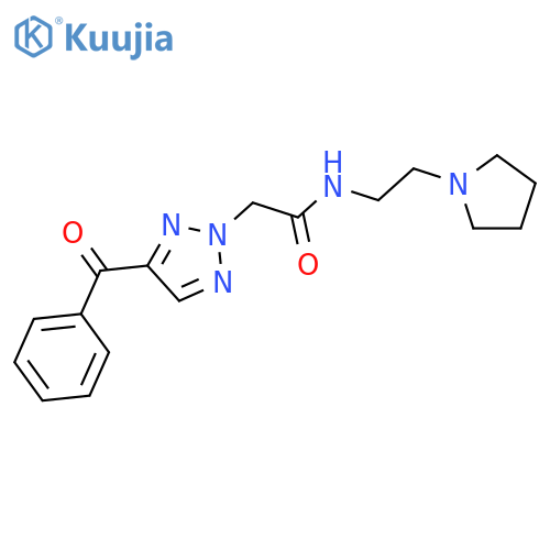 2H-1,2,3-Triazole-2-acetamide, 4-benzoyl-N-[2-(1-pyrrolidinyl)ethyl]- structure