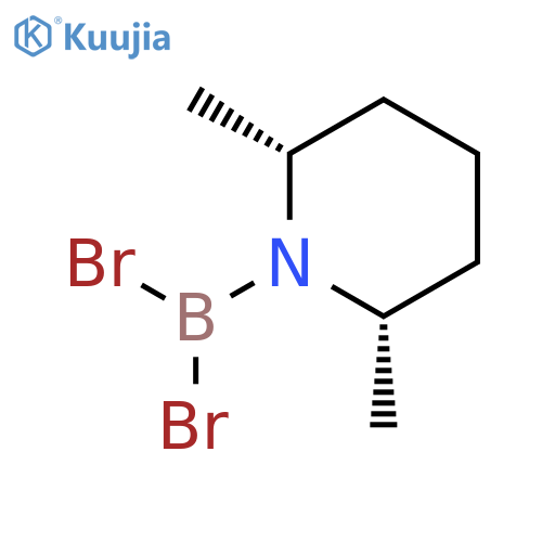 Piperidine, 1-(dibromoboryl)-2,6-dimethyl-, (2R,6S)-rel- structure