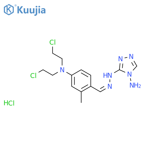 Benzaldehyde,4-[bis(2-chloroethyl)amino]-2-methyl-,2-(4-amino-4H-1,2,4-triazol-3-yl)hydrazone, hydrochloride (1:1) structure