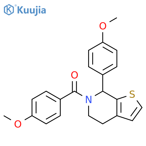 Thieno[2,3-c]pyridine,4,5,6,7-tetrahydro-6-(4-methoxybenzoyl)-7-(4-methoxyphenyl)- structure
