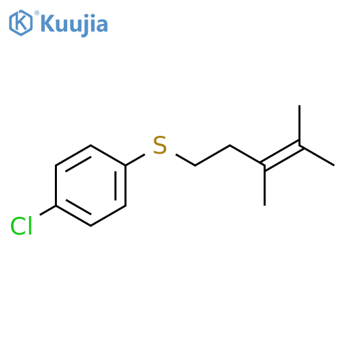 Benzene, 1-chloro-4-[(3,4-dimethyl-3-pentenyl)thio]- structure