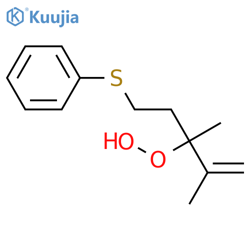 Hydroperoxide, 1,2-dimethyl-1-[2-(phenylthio)ethyl]-2-propenyl structure