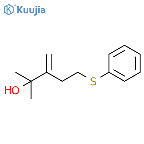 2-Pentanol, 2-methyl-3-methylene-5-(phenylthio)- structure