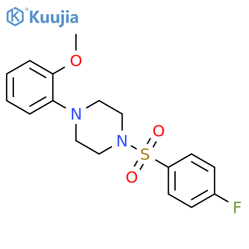 1-[(4-fluorophenyl)sulfonyl]-4-(2-methoxyphenyl)piperazine structure