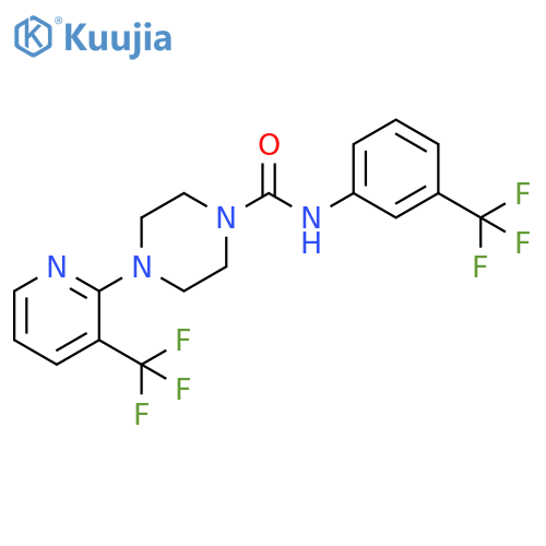 1-Piperazinecarboxamide,N-[3-(trifluoromethyl)phenyl]-4-[3-(trifluoromethyl)-2-pyridinyl]- structure